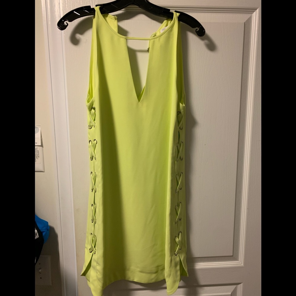 Parker size small lace up side dress Lime color
